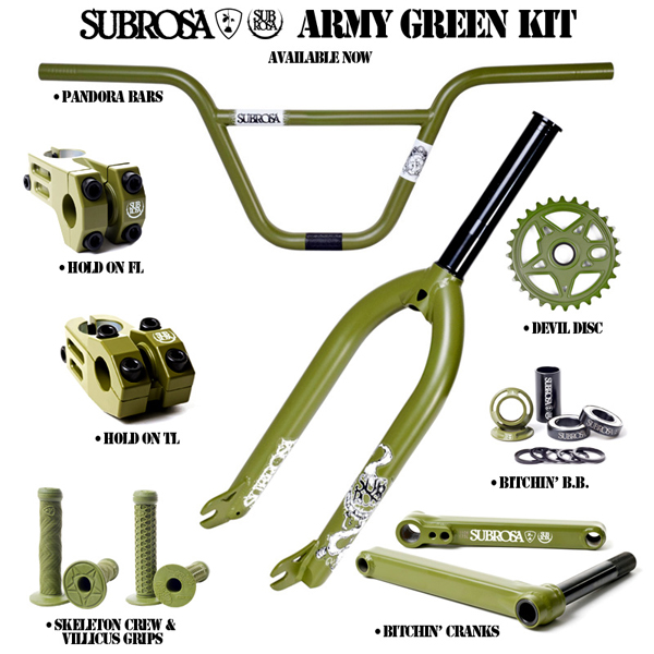 green bmx parts