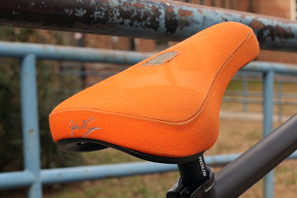 orange bmx seat