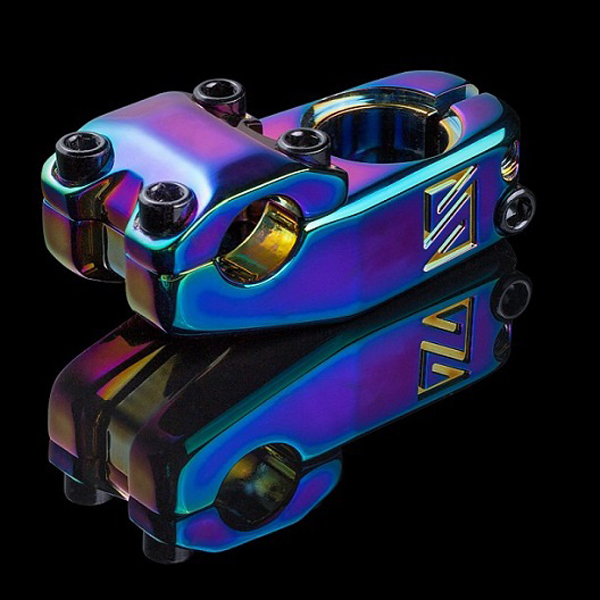 thumbnail image 2 of Stranger BMX Haze V2 Stem - Trippy Oil Slick Color, 50mm Reach, 1-1/8" Steerer 2 of 4