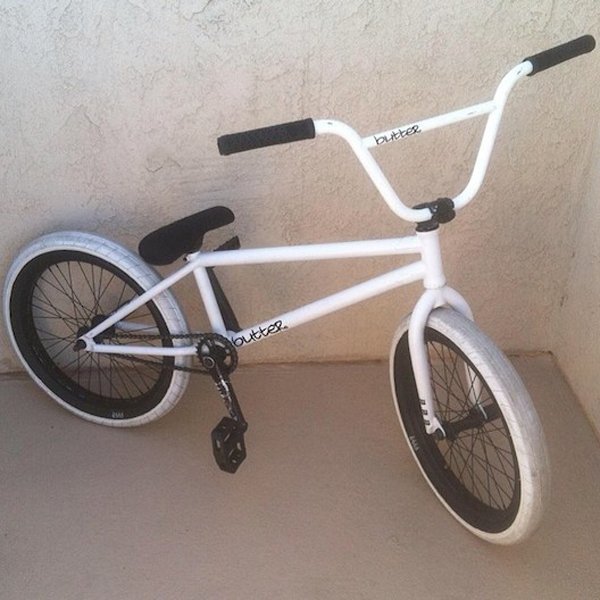 bmx with white tires