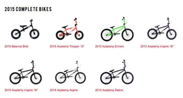 academy bmx bikes