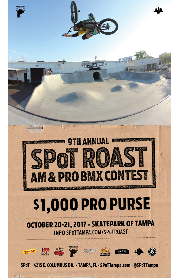 Skatepark of Tampa 2017 SPoT Roast Jam Flyer