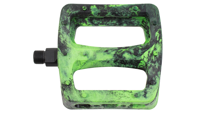 Odyssey BMX Twisted Pro Pedals Green Swirl