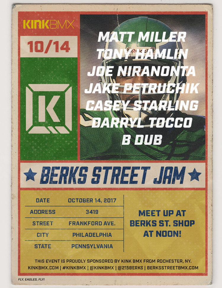 Kink BMX Berks Street Jam Flyer