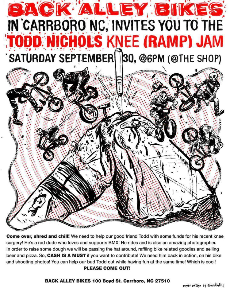 Todd Nichols Benefit Jam BMX Flyer