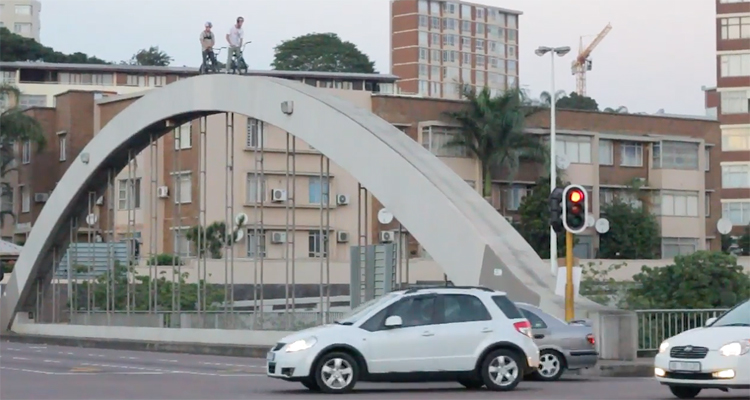 Insane BMX Bridge Drop In Video