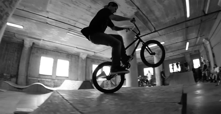 Lost Files Riding Van Homan's warehouse BMX video