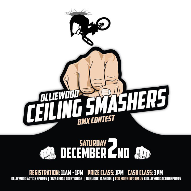 Olliewood Ceiling Smashers BMX Contest Flyer