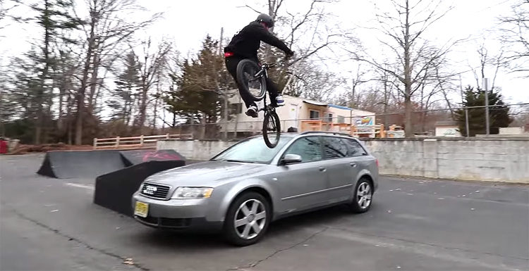 Scotty Cranmer Jumping Rowdy Audi BMX video