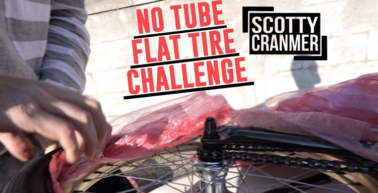Scotty Cranmer Flat Tire Challenge BMX video