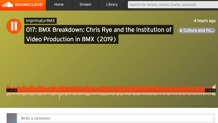 Imprimatur BMX Chris Rye Props BMX