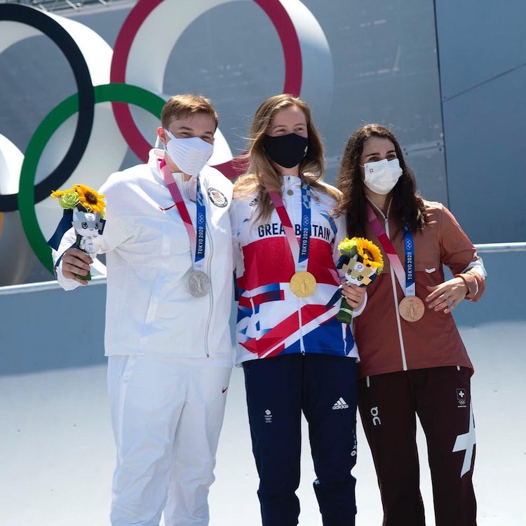 Womens BMX Podium Tokyo Olympics